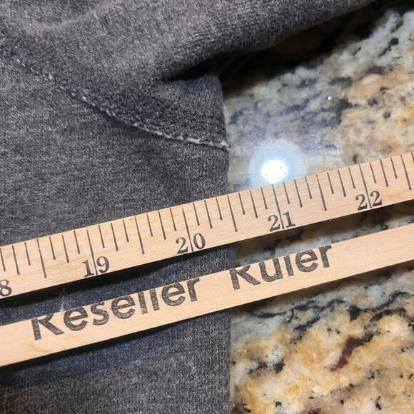 American Eagle Mens Medium Gray Full Zip Embroidered Spell Out Y2K Hoodie Jacket - Picture 3 of 6